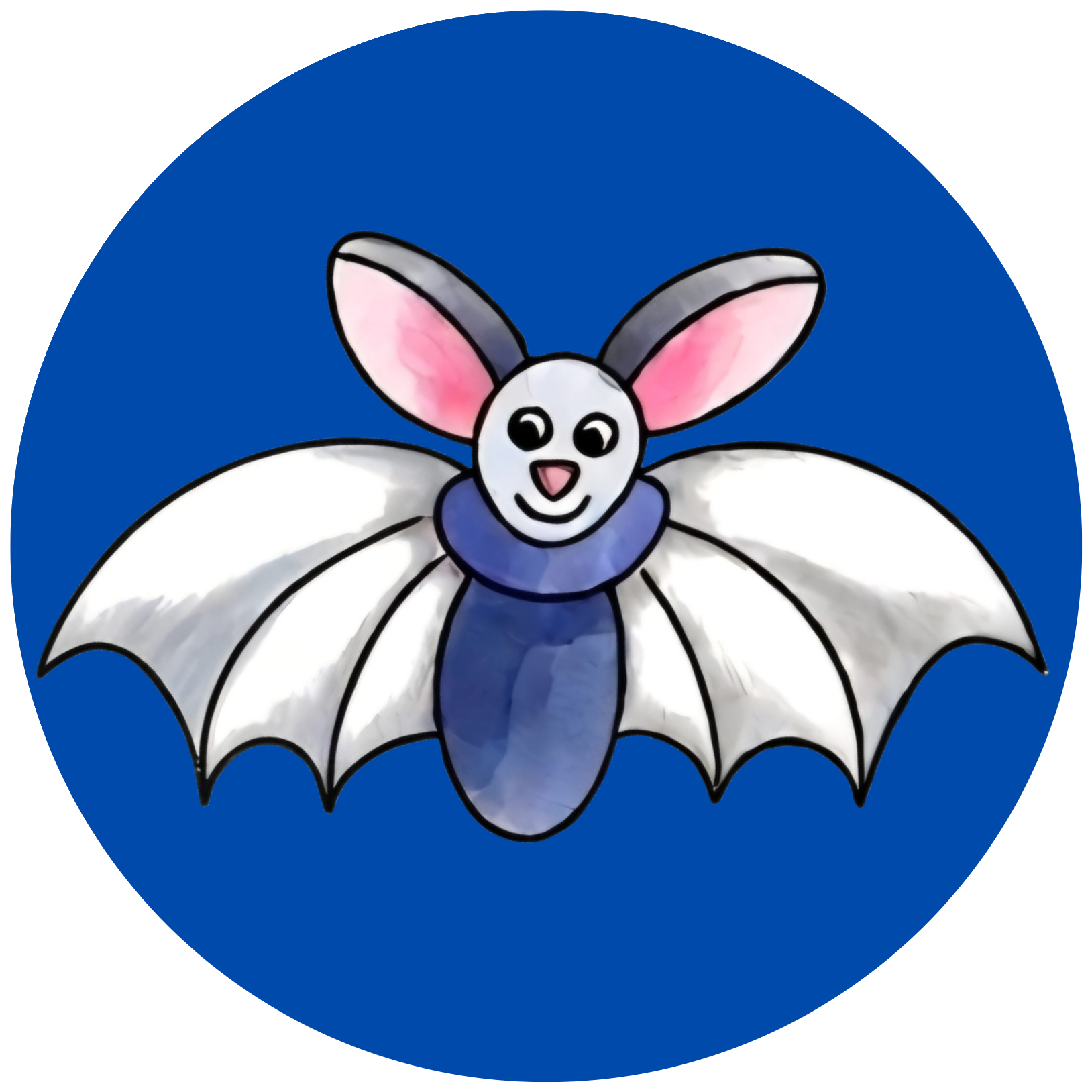 Logo der Fledermausgruppe, eine kleine Fledermaus
