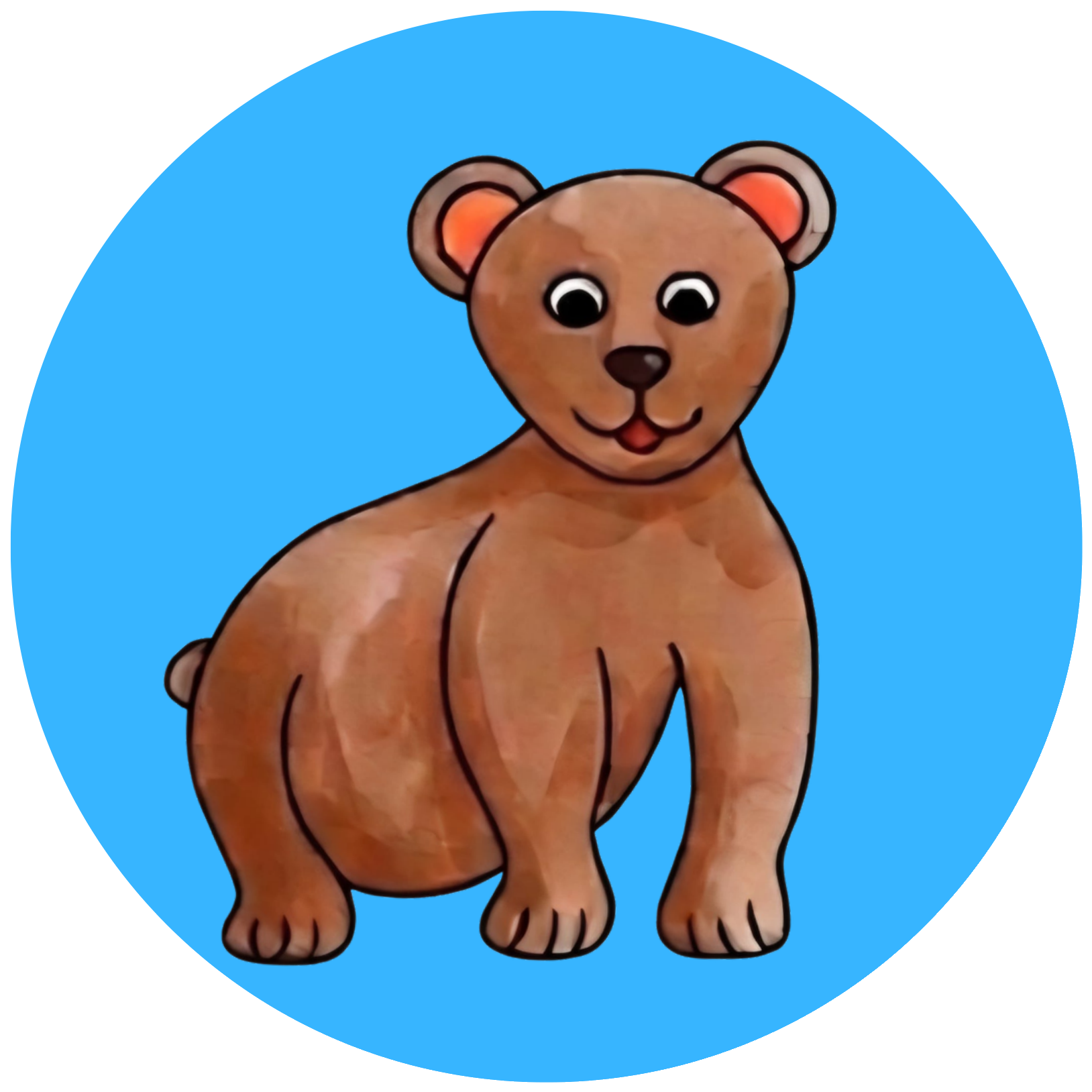 Logo der Bärengruppe, ein brauner Teddybär