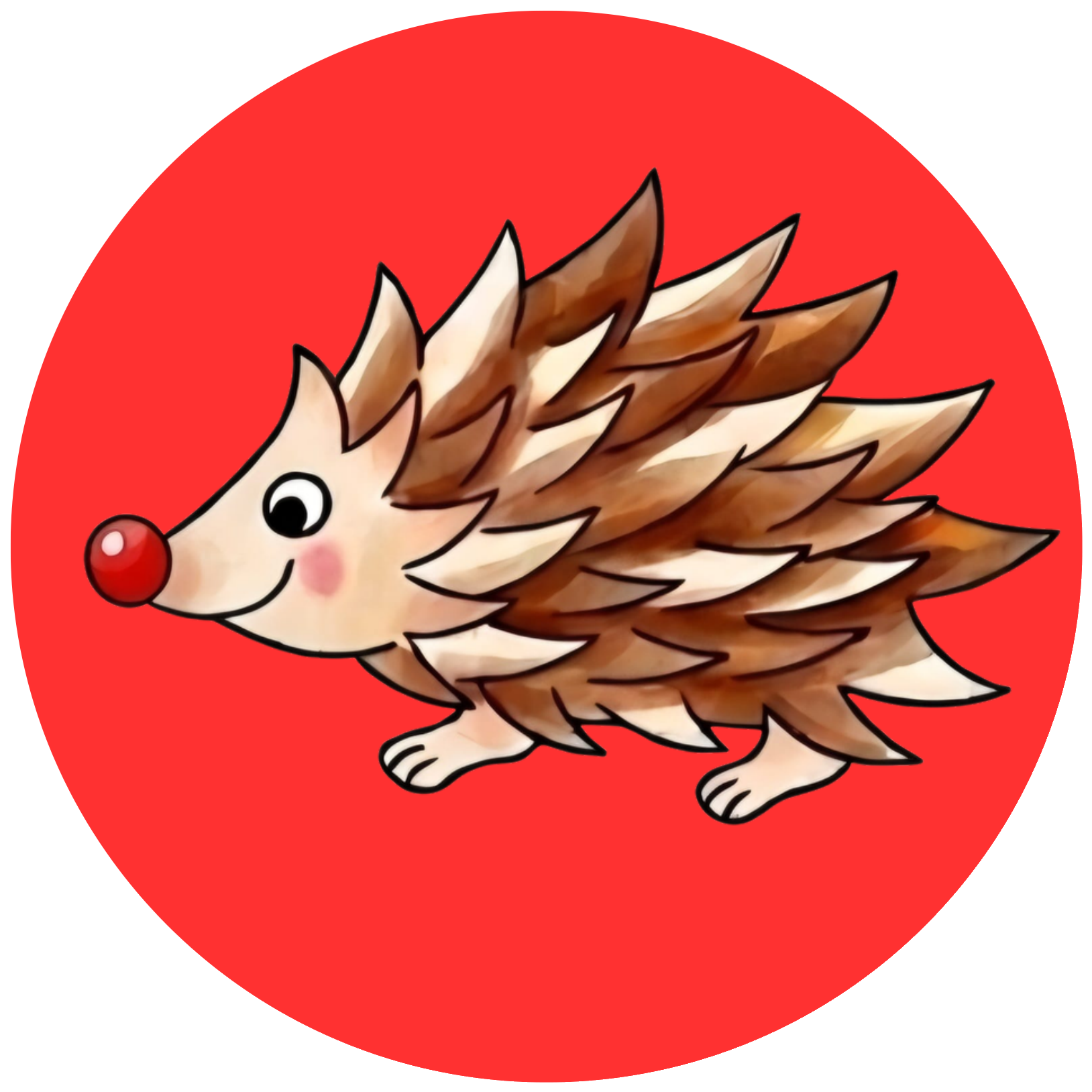 Logo der Igelgruppe, ein brauner Igel